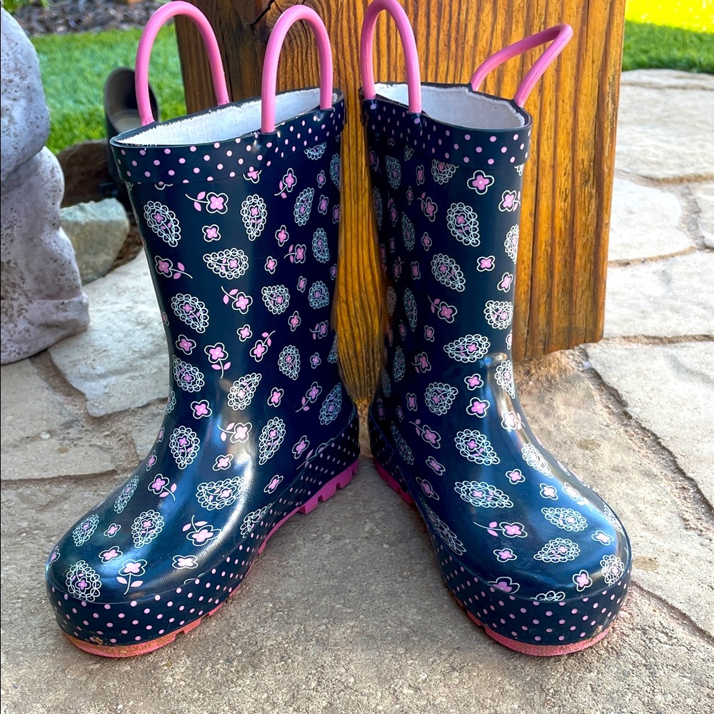 Western Chief Paisley Floral Rain Boots 9/10